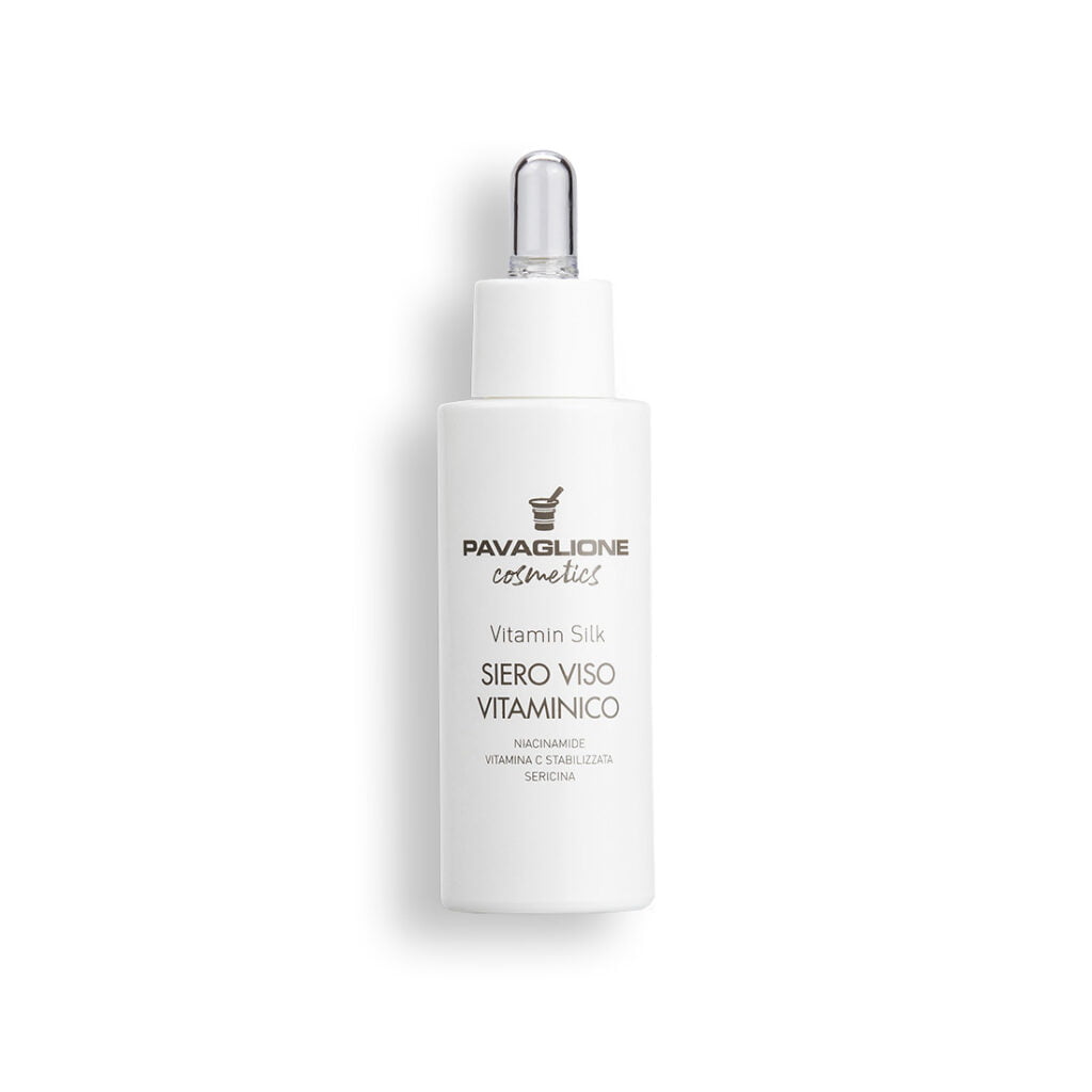siero viso vitaminico niacinamide vitamina c stabilizzata sericina packaging