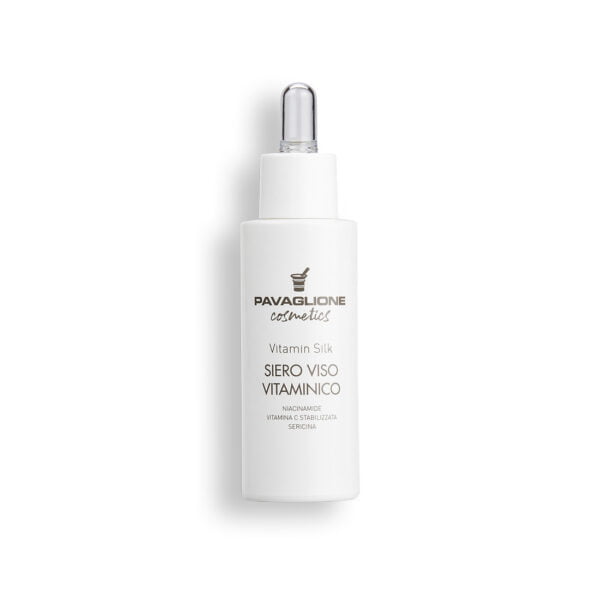 siero viso vitaminico niacinamide vitamina c stabilizzata sericina packaging